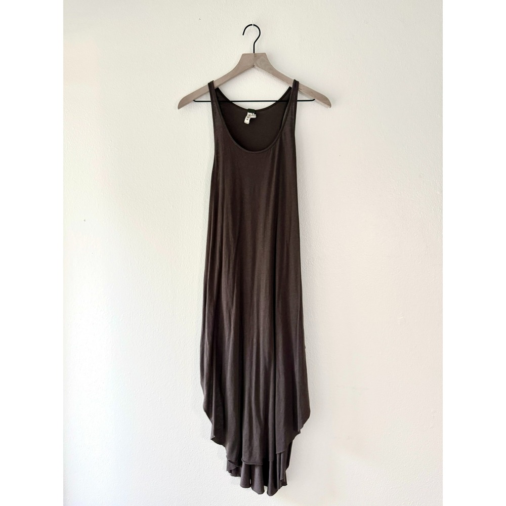 We The Free Brown Sleeveless Handkerchief-Hem Maxi Dress